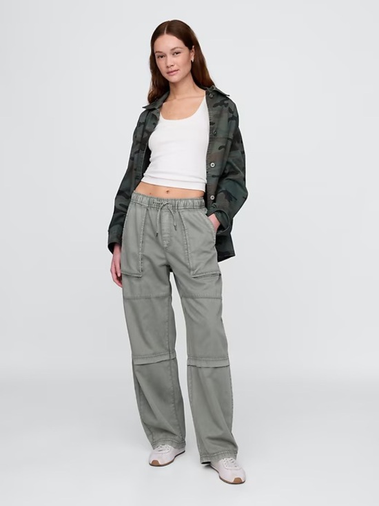 GAP Pants - GAP Mid Rise Easy Utility Barrel Pants TALL